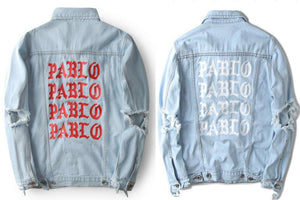 Kanye West I FEEL LIKE PABLO Oversized Distressed Denim Jacket Dis