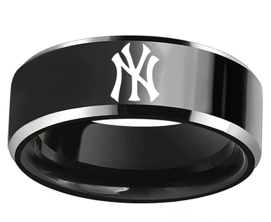 New York Yankees Logo Titanium Steel Rings for Men Jewelry