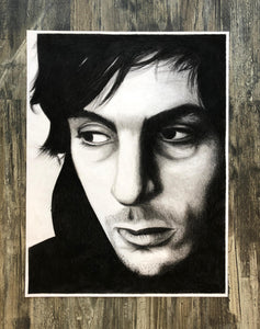 SYD BARRETT Pink Floyd Charcoal Sketch