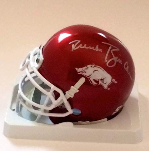 President Bill Clinton Autographed Arkansas Razorbacks Mini Helmet