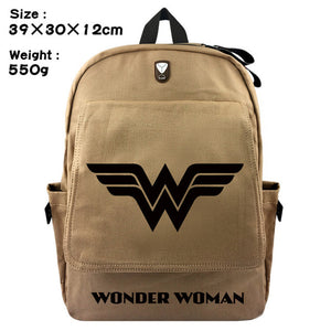 Back To School - Wonder Woman Canvas Backpack