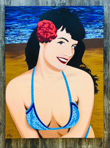 Bettie Page 30x40 Painting