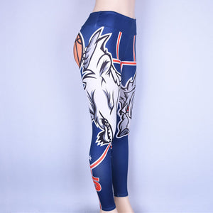 Women's Basketball Print Yoga Workout Leggings