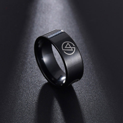 Linkin Park Logo Black 8mm Ring Great Fan Gift