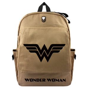 Back To School - Wonder Woman Canvas Backpack
