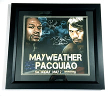 Framed Floyd Mayweather & Manny Pacquiao Autographed 16x20 Photo