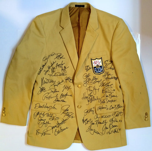 Pro Football Hall of Fame Enshrinee Autographed Jacket w/ 48 Signatures