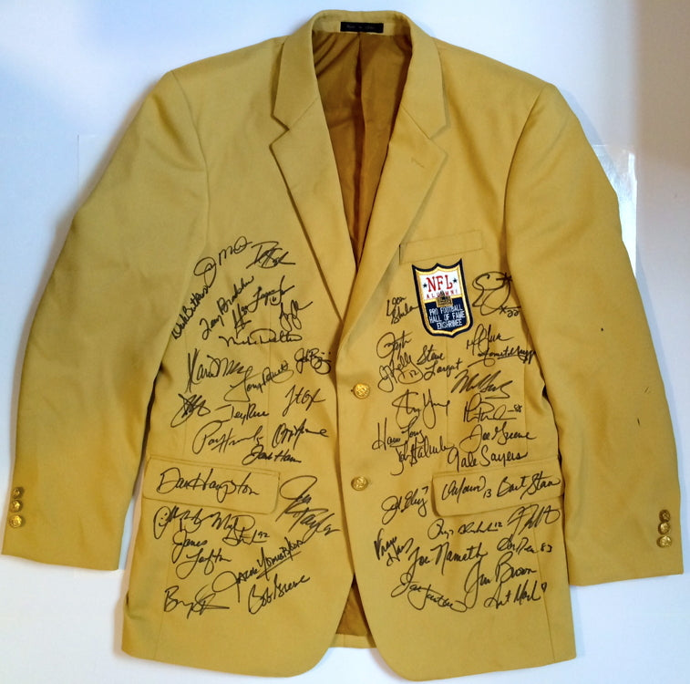 Pro Football Hall of Fame Enshrinee Autographed Jacket w/ 48 Signatures