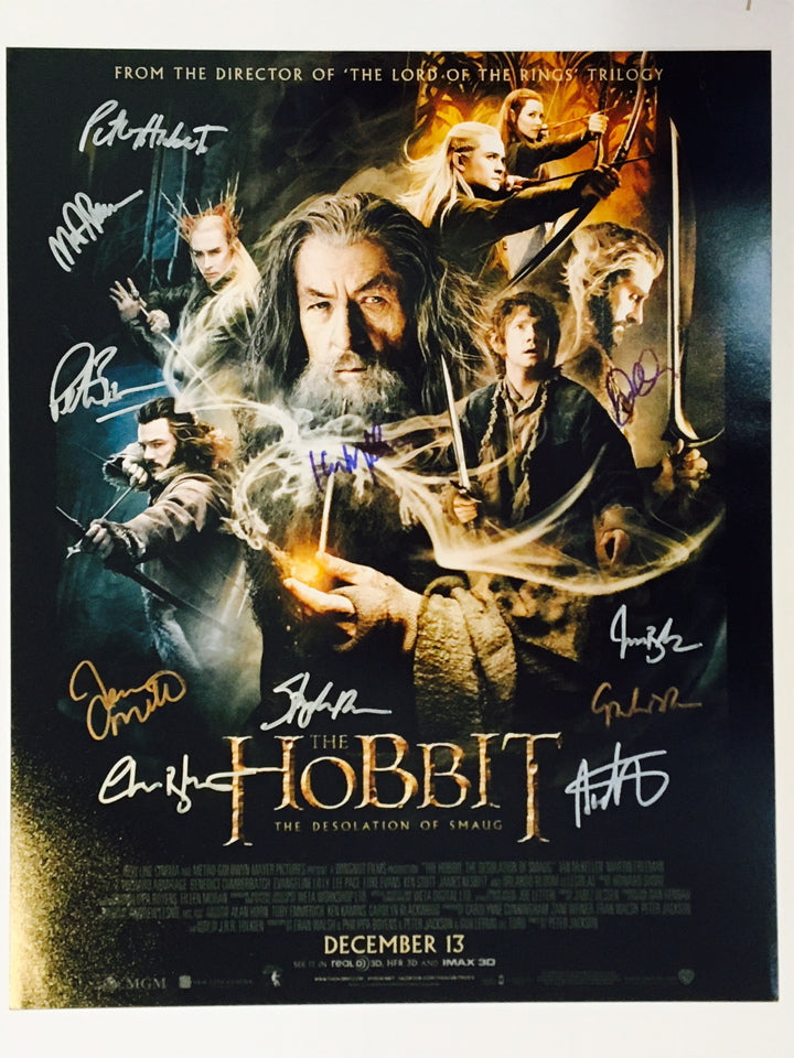 The Hobbit The Desolation of Smaug Cast Signed 16x20 Photograph
