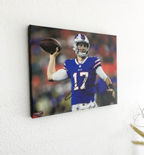 Josh Allen Buffalo Bills Facsimile Autograph 11x14 Canvas Print Wall Art