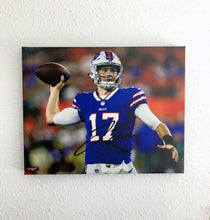 Josh Allen Buffalo Bills Facsimile Autograph 11x14 Canvas Print Wall Art