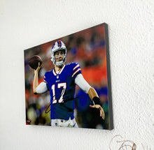 Josh Allen Buffalo Bills Facsimile Autograph 11x14 Canvas Print Wall Art