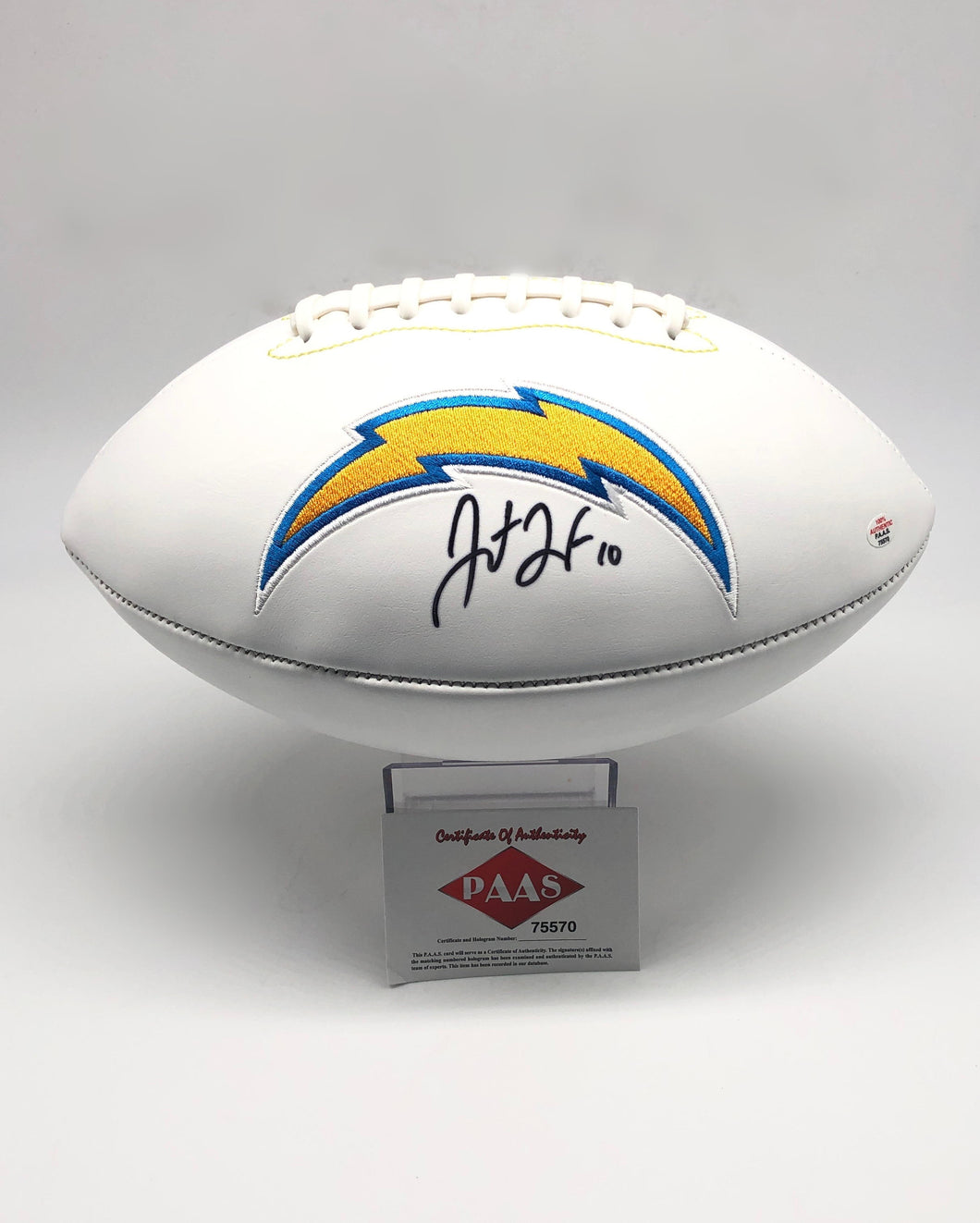 Justin Herbert Los Angeles Chargers Autographed Football