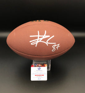 Travis Kelce Kansas City Chiefs Autographed Wilson Football