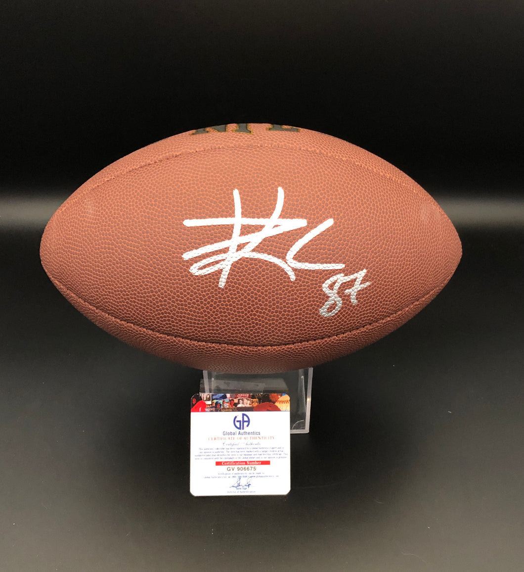 Travis Kelce Kansas City Chiefs Autographed Wilson Football