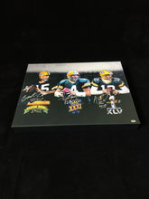 Green Bay Packers Quarterbacks Facsimile Autograph 11x14 Canvas Wall Art