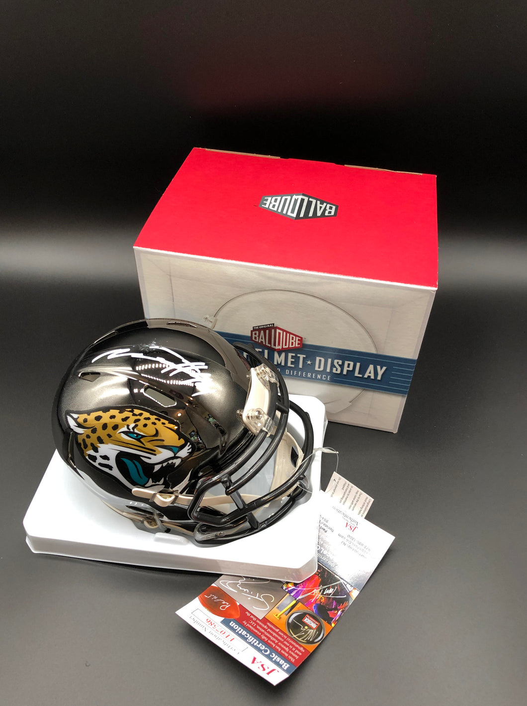 Myles Jack Autographed Jacksonville Jaguars Chrome Mini Helmet (JSA)