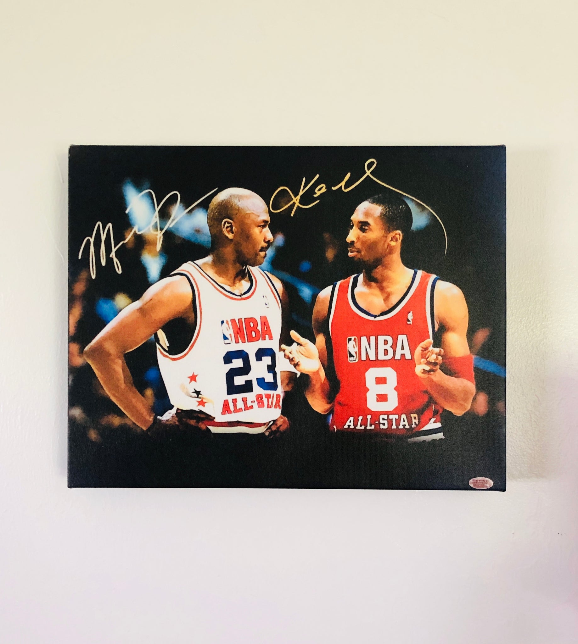 Kobe Bryant & Michael Jordan Facsimile Autograph 11x14 Canvas