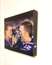 Rob Gronkowski & Tom Brady Facsimile Autograph 11x14 Canvas Print Wall Art