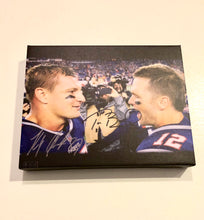 Rob Gronkowski & Tom Brady Facsimile Autograph 11x14 Canvas Print Wall Art