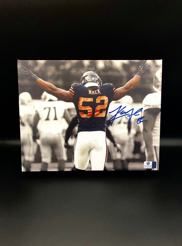 Khalil Mack Chicago Bears Facsimile Autograph 11x14 Canvas Print Wall Art