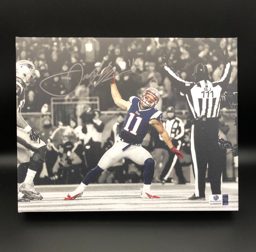 Julian Edelman New England Patriots Facsimile Autograph 11x14 Canvas Wall Art