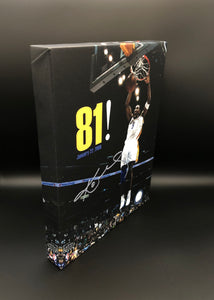 Kobe Bryant Facsimile Autograph 11x14 Canvas Print Wall Art