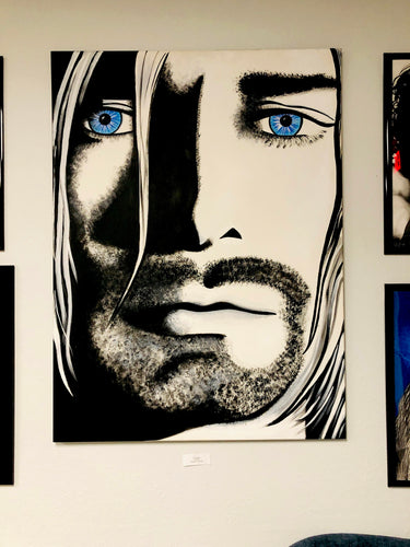 Kurt Cobain Nirvana 36x48 Acrylic on Canvas Painting