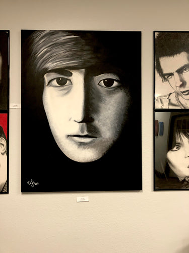 John Lennon (Beatles) 36x48 Charcoal Sketch