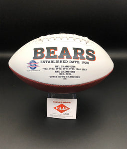 Mitch Trubisky Autographed Chicago Bears Logo Football