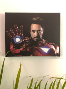 Robert Downey Jr. Iron Man Facsimile Autograph 11x14 Canvas Print Wall Art