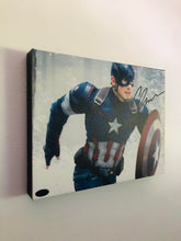 Captain America Chris Evans Facsimile Autograph 11x14 Canvas Print Wall Art