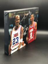 Kobe Bryant & Michael Jordan Facsimile Autograph 11x14 Canvas Print Wall Art
