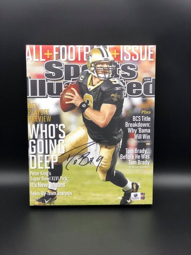 Drew Brees New Orleans Saints Facsimile Autograph 11x14 Canvas Print Wall Art