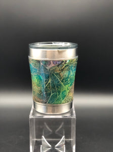 The Aquamarine - One Of A Kind Hand Painted Ozark Trail Custom Tumbler 10 oz.
