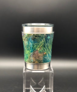 The Aquamarine - One Of A Kind Hand Painted Ozark Trail Custom Tumbler 10 oz.