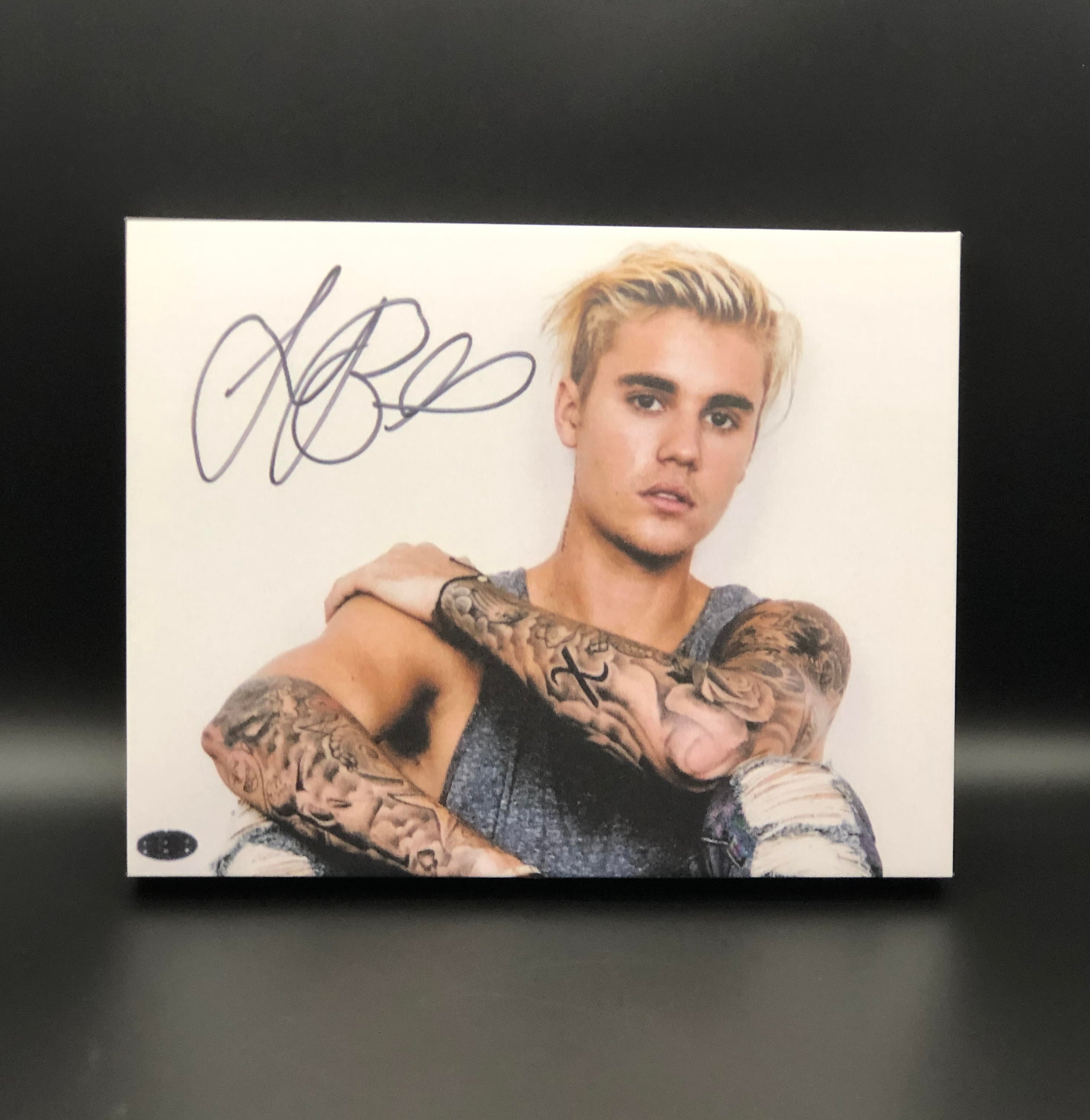 Justin Bieber Facsimile Autograph 11x14 Canvas Print Wall
