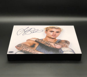 Justin Bieber Facsimile Autograph 11x14 Canvas Print Wall Art