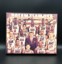 1992 Dream Team USA Facsimile Autograph 11x14 Canvas Print Wall Art