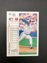 #670 Jim Acker Toronot Blue Jays 1991 Upper Deck Baseball Trading Card