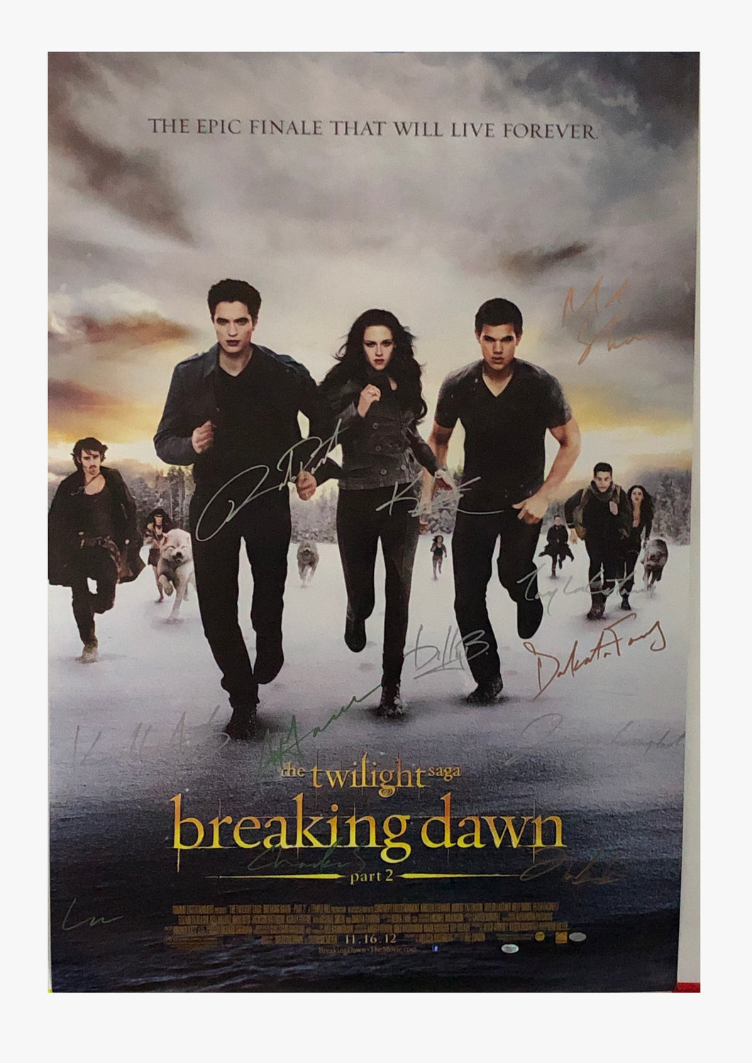 The Twilight Saga: Breaking Dawn Part 2 Cast Autographed 27x40 Poster (Unframed)