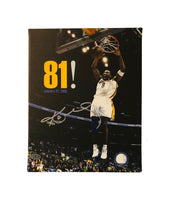 Kobe Bryant Facsimile Autograph 11x14 Canvas Print Wall Art