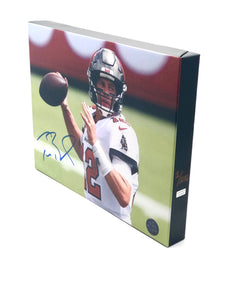 Tom Brady Tampa Bay Buccaneers Facsimile Autograph 11x14 Canvas Print Wall Art