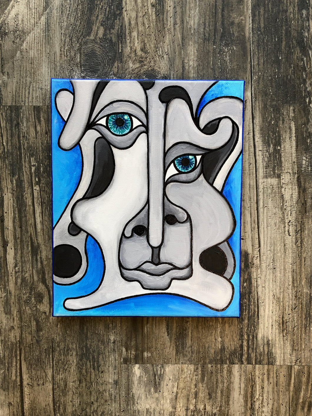 Picasso Inspired Face 8x10