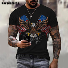 3D American Bald Eagle Graphics  T-shirt Men