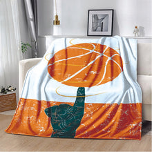3D Printed Soft Flannel Blanket w/ Basketball Patterns