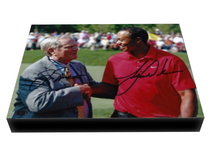 Tiger Woods & Jack Nicklaus Facsimile Autograph 11x14 Canvas Print Wall Art