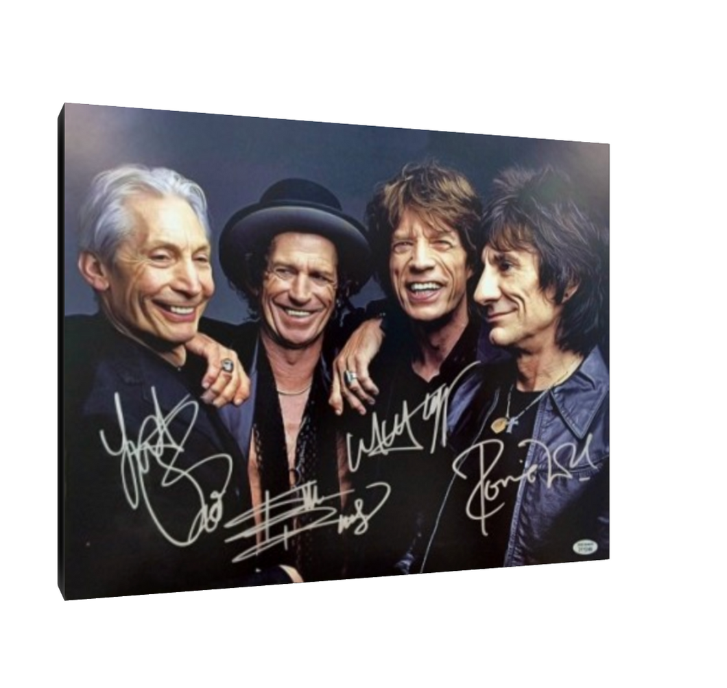 Rolling Stones Facsimile Autograph 11x14 Canvas Print Wall Art