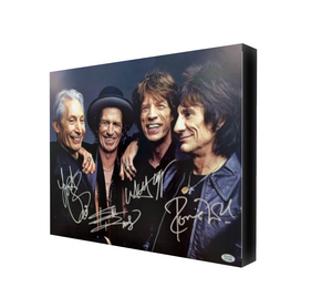 Rolling Stones Facsimile Autograph 11x14 Canvas Print Wall Art