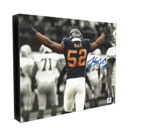Khalil Mack Chicago Bears Facsimile Autograph 11x14 Canvas Print Wall Art